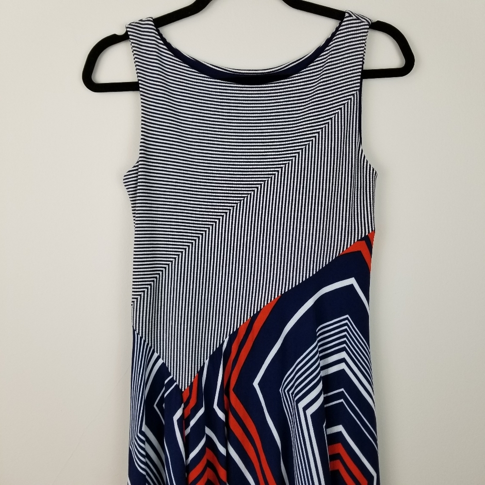 Maeve | Anthro Knit/Crepe Combo Striped Dress-XS - Picture 5 of 8